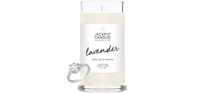 Jackpot Lavender Candle with Ring