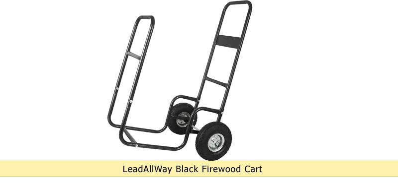 LeadAllWay Black Firewood Cart