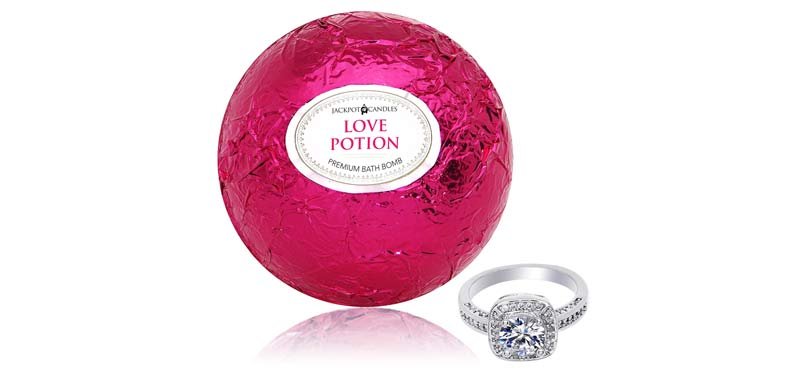 Love Potion Extra Large Bath Bomb Ring Inside