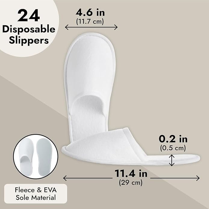 Juvale Disposable Slippers Sizes