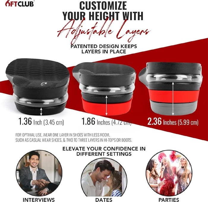 6FT Height Increase Insoles